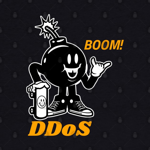 Hacker DDoS Attack Boom! by Cyber Club Tees